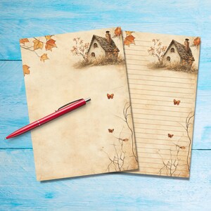 Papel para escribir cartas tamaño A5, suministros para amigos por correspondencia, hojas rayadas o sin rayar, lindo papel para notas con o sin líneas
