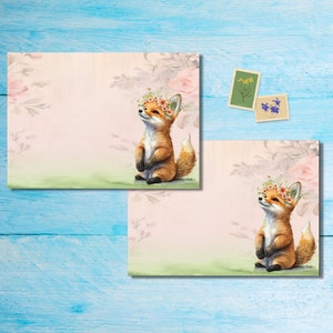 Paquete de 5 o 10 sobres Spring Fox, sobres Happy Mail para cartas a amigos por correspondencia, sobres de tamaño C6 para enviar por correo