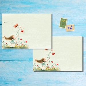 Paquete de 5 o 10 sobres Feel the Breeze, sobres Happy Mail para cartas de amigos por correspondencia, sobres decorados con envío postal tamaño C6