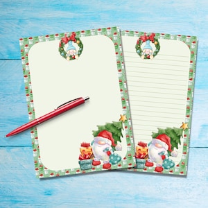 Decorare gnomi Carta da lettere A5, Forniture per amici di penna, Fogli di lettere a righe o non a righe, Carta da lettere con o senza righe