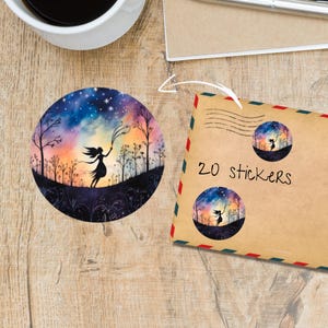 Pixies Sticker Pack, Round Matte Die Cut Stickers for Pen Pals, Snail Mail Envelope Seals, Bullet Journal & Planner Decals