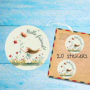 Pack d'autocollants Feel the Breeze, jolies étiquettes de courrier rondes mates, découpées individuellement, fournitures pour Correspondant pour décorer les enveloppes
