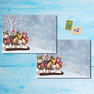 Paquete de 5 o 10 sobres Too Cool for Winter, sobres Happy Mail para cartas a amigos por correspondencia, sobres con envío postal tamaño C6