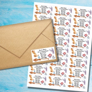 Magic Letter selbstklebende Absender-Adressaufkleber, 24 Etiketten pro Bogen, rechteckige Aufkleber 63,5 x 33,9 mm mit abgerundeten Ecken