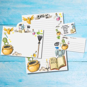 Kit di lettere per corrispondenza con amico di penna/posta ordinaria Doodle Magic, carta da lettere A5, buste, etichette per indirizzi, etichette PDT, adesivi rotondi per posta allegra