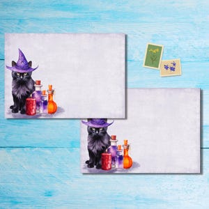 Buste Magic Cat confezione da 5 o 10, Forniture per amici di penna, Buste per lettere di posta felice, Buste postali formato C6