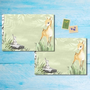 Paquete de 5 o 10 sobres para reuniones en el bosque, sobres de correo alegres para cartas de amigos por correspondencia, lindos sobres para correo postal tamaño C6