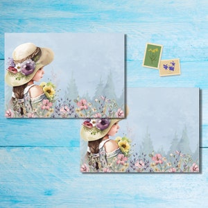 Bonny Flowers buste confezione da 5 o 10, buste Happy Mail per lettere di amici di penna, buste postali formato C6