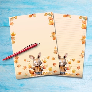 Folhas ao redor de papel para escrever cartas A5, material de papelaria para amigos por correspondência, folhas de papel para cartas fofas forradas ou sem forro, papel para amigos por correspondência