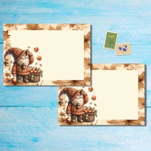 Paquete de sobres Falling Leaves de 5 o 10, suministros para escribir cartas de amigos por correspondencia, despegar y sellar, sobre c6 de correo feliz decorado