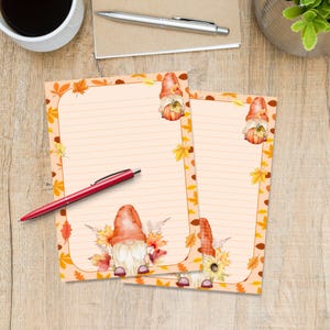 Autumn Gnomes Stationery Letter Sheets, Penpal Supplies, A5 Letter ...