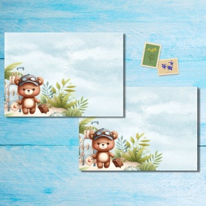 Paquete de sobres Vacation Time de 5 o 10, suministros de papelería Pen pal, sobres estampados C6 para cartas,