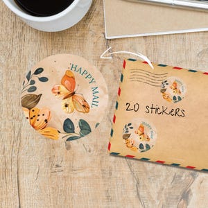 Butterfly Border Stickers Pack, Cute Individually Cut Round Matte Happy ...