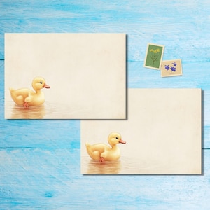 Paquete de 5 o 10 sobres con forma de patito amarillo, sobres de correo alegres para cartas a amigos por correspondencia, sobres de tamaño C6 para enviar por correo