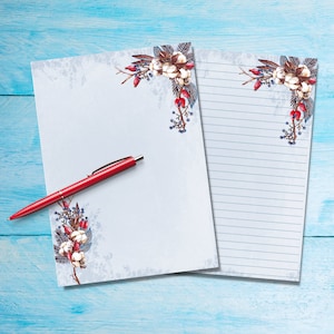 Papel de carta A5 de algodón de invierno, Suministros para amigos por correspondencia, Papelería con o sin líneas, Papel de carta con o sin líneas