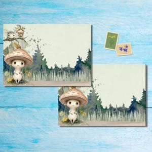 Paquete de 5 o 10 sobres Forest Friends, sobres de correo alegres para cartas de amigos por correspondencia, sobres de tamaño C6 con envío postal.