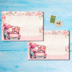 Confezione da 5 o 10 buste Rose Chic Gnome, buste Happy Mail per lettere di amici di penna, buste postali formato C6