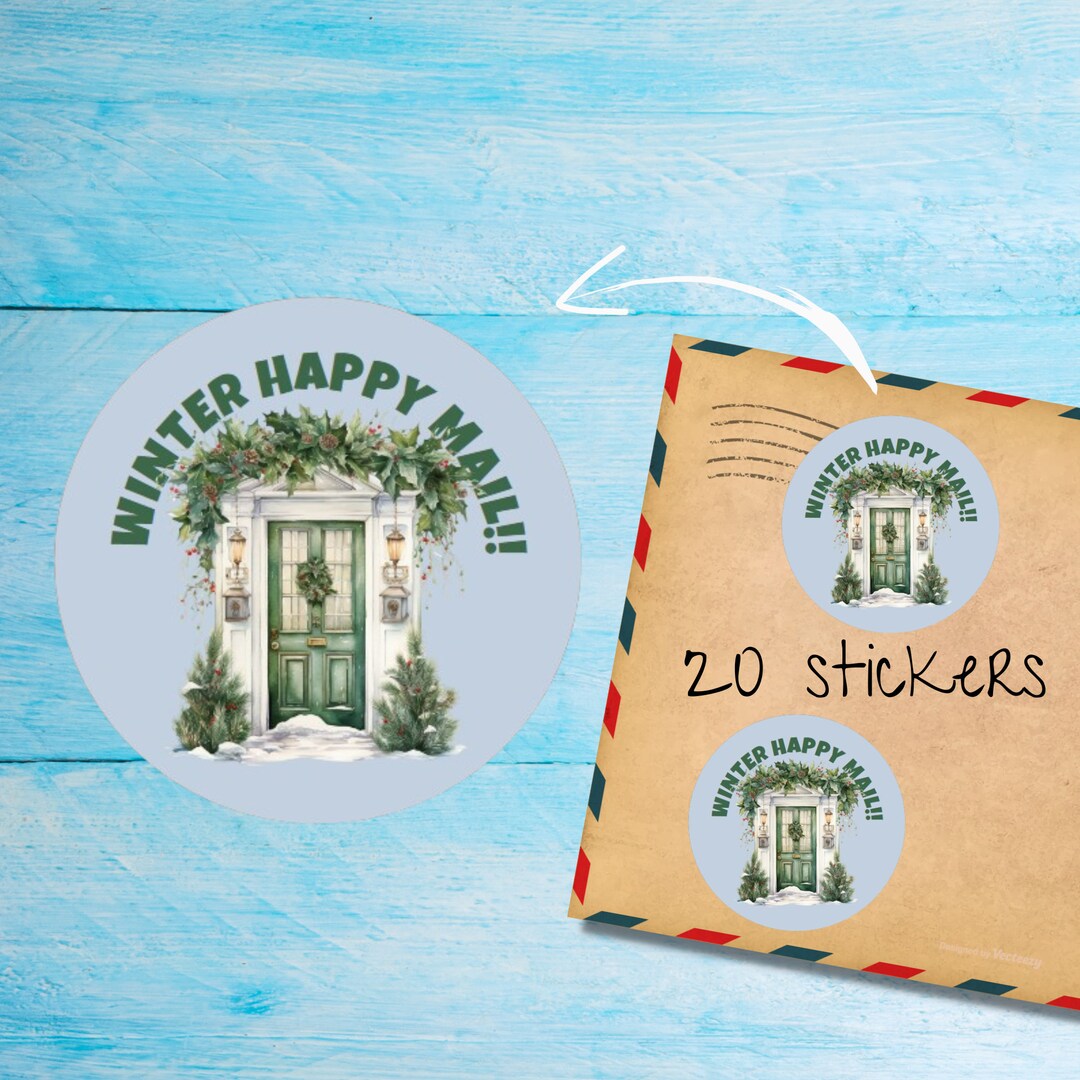 Knock Knock Stickers Pack, Individually Cut Round Matte Envelope Labels ...