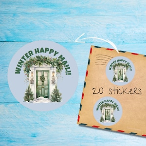 Pack d'autocollants Toc Toc, étiquettes pour enveloppes rondes mates coupées individuellement, autocollants scellés/scrapbook/planificateur, fournitures pour correspondants mignons