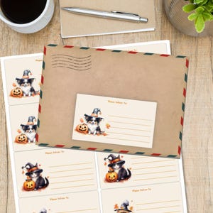 Pumpkin Patch si prega di consegnare a... etichette, 10 etichette autoadesive per foglio, adesivi rettangolari da 99,1 x 57,0 mm con angoli arrotondati