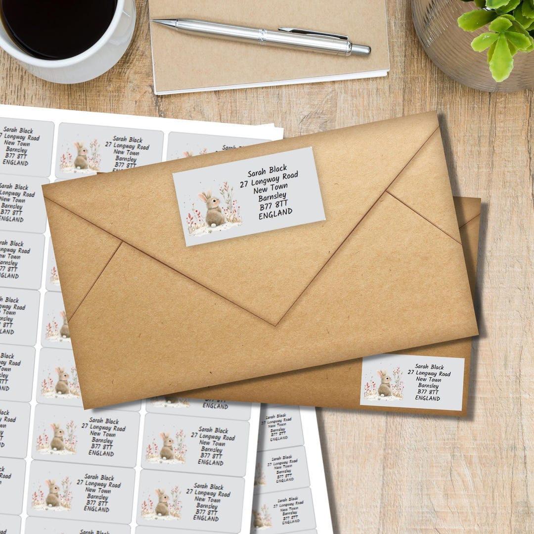 Fields in Winter Return Address Labels, 24 or 40 Self Adhesive Labels ...