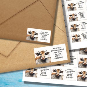 Etichette per indirizzo di ritorno Hey There, 24 o 40 etichette autoadesive per foglio, adesivi rettangolari Pen pal per buste di posta felice