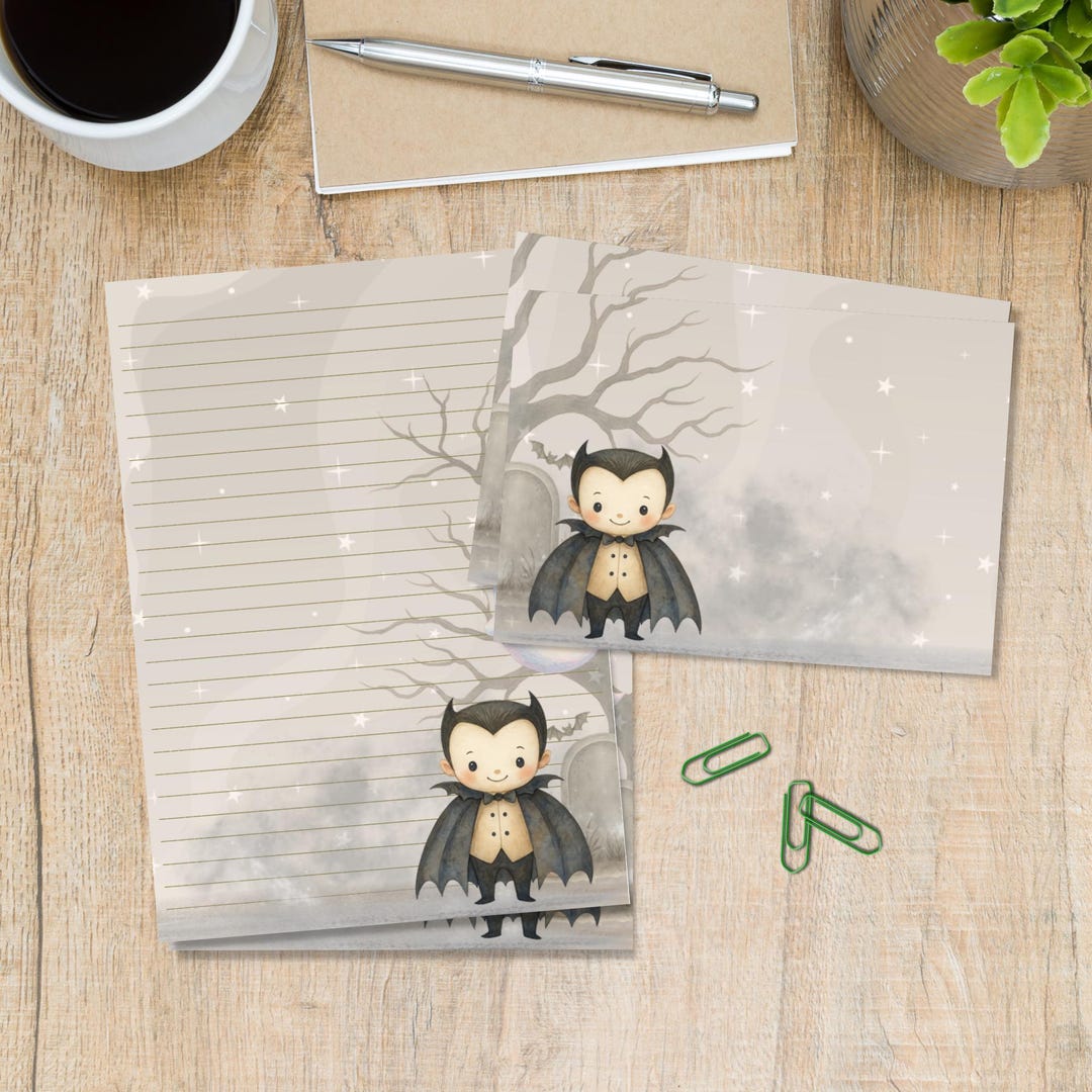 Happy Halloween Stationery Set, A5 Letter Writing Paper With Matching ...