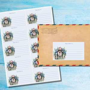 Mails Here autoadesivo, consegnare a... etichette, 10 etichette per foglio, adesivi rettangolari da 99,1 x 57,0 mm con angoli arrotondati