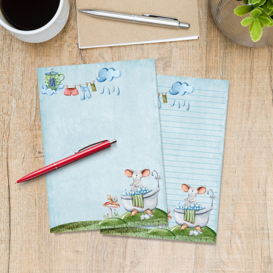 Wash Day Stationery Letter Sheets, Penpal Supplies, A5 Letter Writing ...