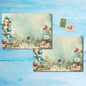 Paquete de 5 o 10 sobres de Tea with Alice, sobres Happy Mail para cartas a amigos por correspondencia, sobres de tamaño C6 para enviar por correo