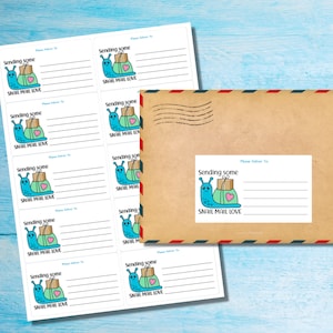 Snail Mail Loveself adesivo da consegnare a.. etichette, 10 etichette per foglio, adesivi rettangolari da 99,1 x 57,0 mm con angoli arrotondati