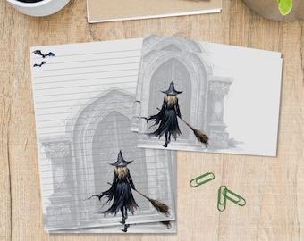Enter the Coven-briefpapierset, briefpapier van A5-formaat met bijpassende enveloppen, pennen voor penvrienden, postpakket, gelinieerde/ongevoerde vellen