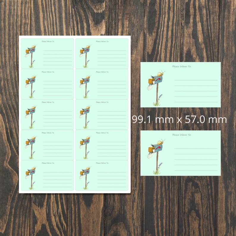 Snail Mail Self Adhesive Please Deliver To.. Labels, 10 Labels per ...