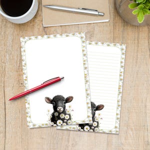 Baa Baa Sheep writing paper, Cute A5 Pen pal supplies, Single stationery letter writing note sheets, Notepaper with or without lines