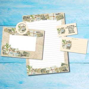 Christmas Mail coordinato con amico di penna/kit di lettere per posta ordinaria, carta da lettere A5, buste, etichette per indirizzi, etichette PDT, adesivi rotondi per posta felice