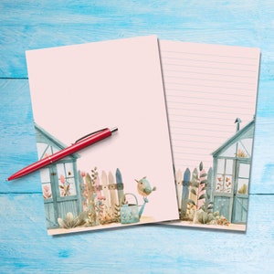 Gewächshaus A5 Briefpapier, Briefpapier, Briefpapier, Briefpapier liniert oder unliniert, Briefpapier, Pen Pal Zubehör, Notizpapier mit oder ohne Linien