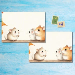 Paquete de 5 o 10 sobres para reuniones de otoño, sobres de correo alegres para cartas de amigos por correspondencia, sobres decorados con envío postal tamaño C6.