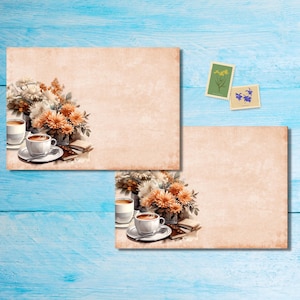 Buste Morning Coffee confezione da 5 o 10, Forniture per amici di penna, Buste per lettere di posta felice, Buste postali formato C6