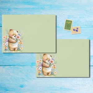 Paquete de 5 o 10 sobres con mensaje Picking Flowers, sobres Happy Mail para cartas a amigos por correspondencia, sobres con envío postal tamaño C6