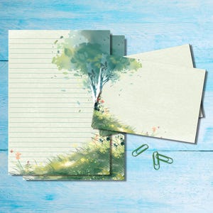 Set di cancelleria One Fine Day A5, graziosi articoli per amici di penna, kit per posta ordinaria, fogli di carta a righe con buste/adesivi abbinati