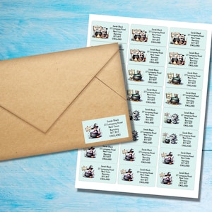Etiquetas de dirección de retorno Bubble Bubble, 24 etiquetas autoadhesivas por hoja, pegatinas rectangulares de 63,5 x 33,9 mm para cartas a amigos por correspondencia