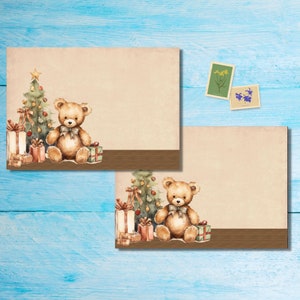 Regalos para sobres Teddies paquete de 5 o 10, suministros de papelería Pen pal, sobres estampados C6 para cartas,