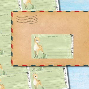 Forest Meeting zelfklevend, bezorgen op.. etiketten, 10 etiketten per vel, rechthoekige stickers van 99,1 x 57,0 mm met afgeronde hoeken