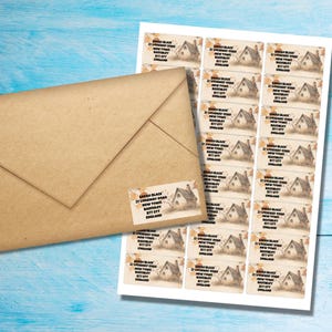 Etiquetas de dirección de retorno de Cottage, 24 etiquetas autoadhesivas por hoja, pegatinas rectangulares de 63,5 x 33,9 mm para cartas a amigos por correspondencia