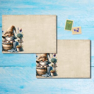 Confezione da 5 o 10 buste Gnomo rustico, buste Happy Mail per lettere di amici di penna, buste postali formato C6