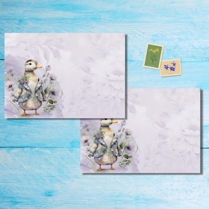 Paquete de 5 o 10 sobres Duck in Jacket, sobres Happy Mail para cartas a amigos por correspondencia, sobres con envío postal tamaño C6.