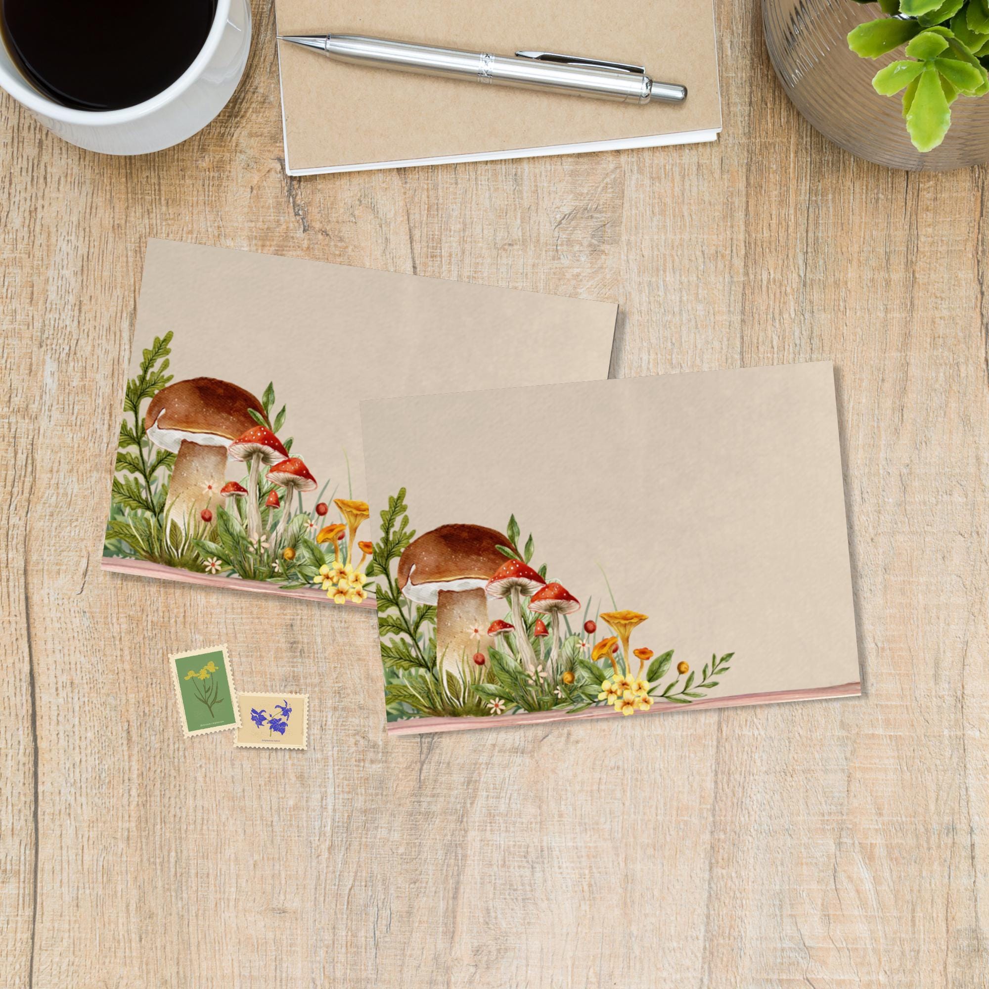 Mushroom Meadow Stationery Set, A5 Letter Writing Paper With Matching ...