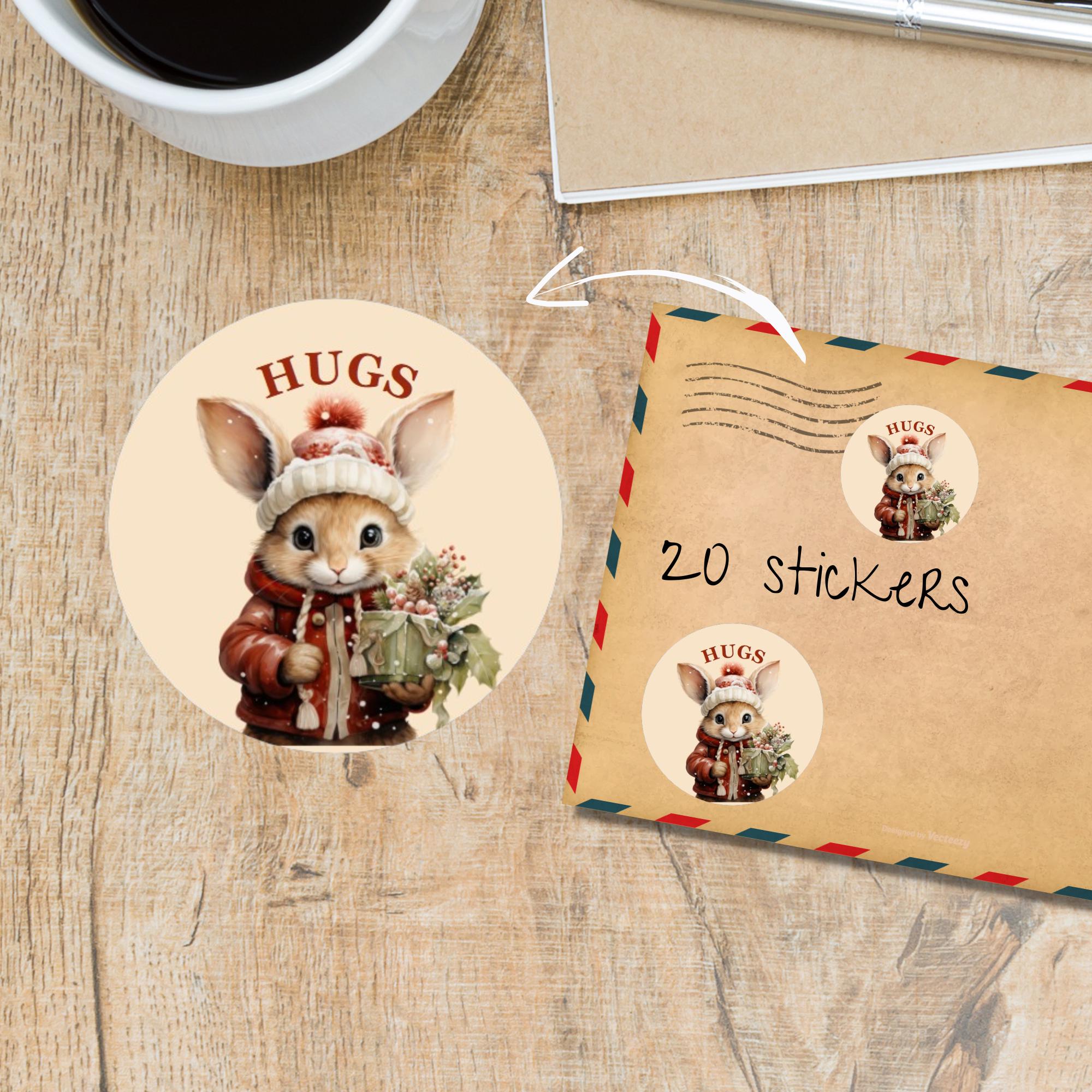Bringing Gifts Stickers Pack, Cute Individually Cut Round Matte Happy ...