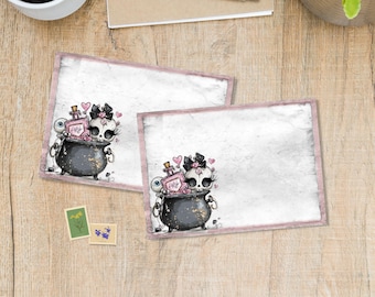 I Love Halloween envelopes pack of 5 or 10, Happy mail envelopes for pen pals letters, C6 size postable decorated envelopes