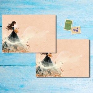 Buste Mystical Flowers confezione da 5 o 10, buste Happy Mail per lettere di amici di penna, buste postali formato C6